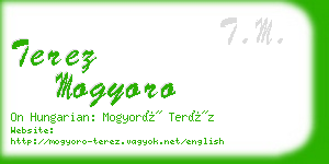 terez mogyoro business card